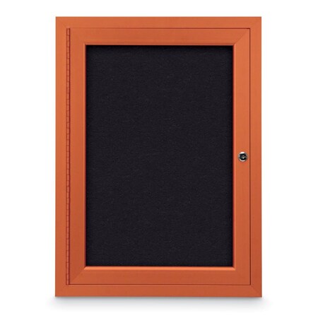 United Visual Products Slim Enclosed Corkboard, 11"x13-1/2", Bronze Alum Frame/Burgundy UVEB1113-BRONZE-DBURGU